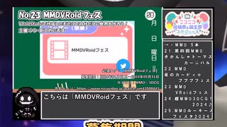 【#ニコニコ投稿祭】23／33『#MMDVRoidフェス』2024年4月のニコニコ投稿祭&誕生祭スケジュールを知ろう【#COEIROINK解説】#MMD #VRoid