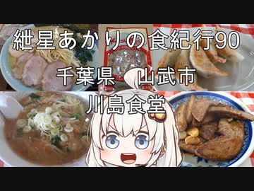 紲星あかりの食紀行90 サンマーメン・豚レバにんにく焼き・餃子　山武市 川島食堂