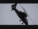 陸上自衛隊　霞目駐屯地創立67周年記念行事　OH-1観測ヘリコプターの機動飛行展示