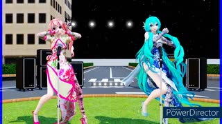 MMD、テト、ミク、計2人、で、Dear