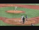 海﨑雄太（埼玉栄〜法大）ファールフライに打ち取る早大 伊藤樹（仙台育英 3年）（2024年4月2日 早稲田大 対 JR東日本）