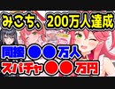 ホロライブさくらみこ、登録者200万人達成　同接とスパチャもヤバいことに
