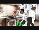 炒め物をしている学生