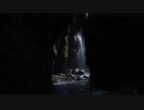 Waterfall nestled deep in the mountains