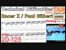 【Speed UP】Technical Difficulties Final Shred Solo Outro TAB Racer X(Paul Gilbert) ポール･ギルバート 速弾き基礎練習