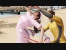 DOA6 不知火舞の背中にパンチ
