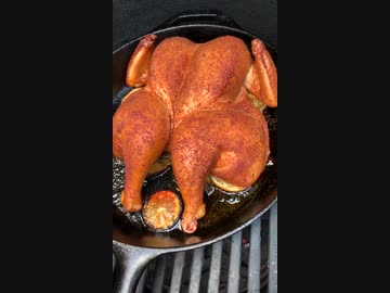 ホモと見る恥ずかしそうに焼かれる鶏肉