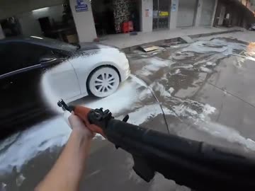 ホモと見る洗車用の銃