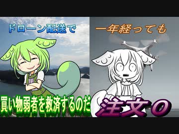 【実話】ドローン配送を行うも利用者０のお話【ずんだもん・voicevox劇場】