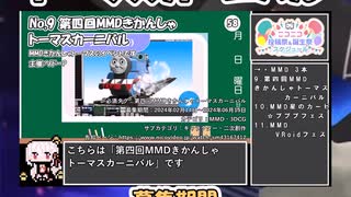 【#ニコニコ投稿祭】9／14『#第四回MMDきかんしゃトーマスカーニバル』2024年4月第3週のニコニコ投稿祭&誕生祭スケジュールを知ろう【#COEIROINK解説】#MMD #トーマス