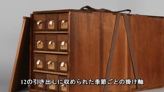 海を渡った日本の宝物　パリ市立美術館より1 ～ 12ヶ月.渡辺省亭.12の引き出しに収められた季節ごとの掛け軸　　お宝を見てぼんやり落ち着く