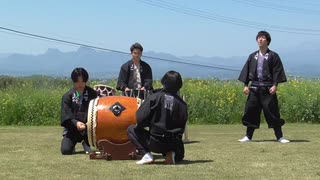 和太鼓の演奏・・鼻高展望花の丘