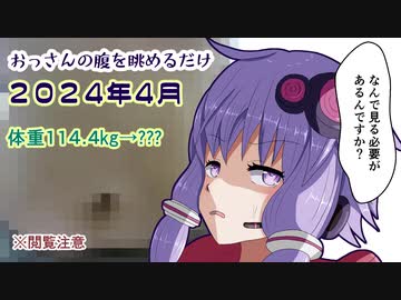 【結月ゆかり実況】ゆかりさんがおっさんの腹を眺めるだけ２０２４年4月【ダイエット動画】