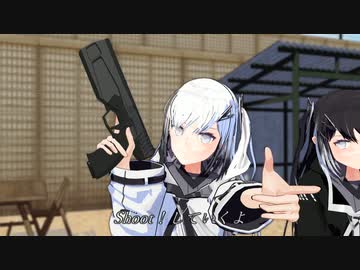 【MMD】アリアルさんがドミネータ似の銃を撃つようです