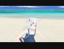 浜辺ではしゃぐgura