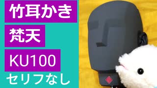 【KU100・耳かき・梵天】セリフなし竹耳かき