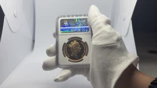 1990年ミドルエリザベス！エリザベス2世5ポンド金貨【PF70 ULTRA CAMEO】