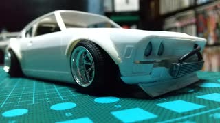 ハセガワ製 1/24 ギャランGTO 2000 GSR  シャコタンカスタム (無修正パテ埋めまで)