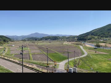 岩手県遠野市　道の駅遠野　風の丘から田園風景　2024　0503