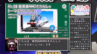 【#ニコニコ投稿祭】18／28『#第四回MMDきかんしゃトーマスカーニバル』2024年4月第4週のニコニコ投稿祭&誕生祭スケジュールを知ろう【#COEIROINK解説】#MMD #トーマス