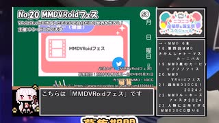 【#ニコニコ投稿祭】20／28『#MMDVRoidフェス』2024年4月第4週のニコニコ投稿祭&誕生祭スケジュールを知ろう【#COEIROINK解説】#MMD #VRoid