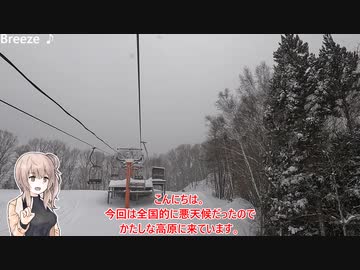 ゆるふわスキー巡り 吹雪とパウダー堪能かたしな高原スキー場