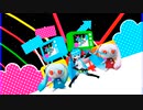 MMD、ミク、アイマイナ、計3人、で、嘘ミーム