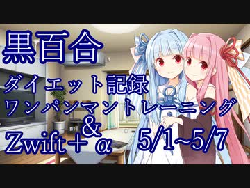 【ダイエット記録】ワンパンマントレーニング＆Zwift＋α　5/1～5/7【琴葉姉妹】