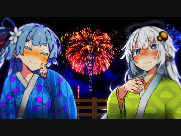 空の八仙花の下で