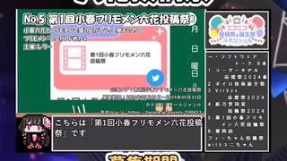 【#ニコニコ投稿祭】5／31『#第1回小春フリモメン六花投稿祭』2024年5月第1週のニコニコ投稿祭&誕生祭スケジュールを知ろう【#COEIROINK解説】#ボイロ #フリモメン #小春六花