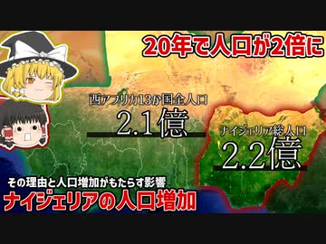 20年で人口1.2億→2.2億人。ナイジェリアの急激な人口増加の理由【ゆっくり解説】