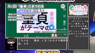 【#ニコニコ投稿祭】31／32『#童貞ネタ曲投稿祭』2024年5月第1週のニコニコ投稿祭&誕生祭スケジュールを知ろう【#COEIROINK解説】#ボカロ #東方 #ニコニコインディーズ