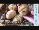 【捏ねないパン？】新たまねぎの丸パン　ごめんちょっと捏ねた□　たまねぎを練りこんだら、甘みとうま味が爆上がり♡