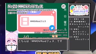 【#ニコニコ投稿祭】20／22『#MMDVRoidフェス』2024年5月第2週のニコニコ投稿祭&誕生祭スケジュールを知ろう【#COEIROINK解説】#MMD #VRoid