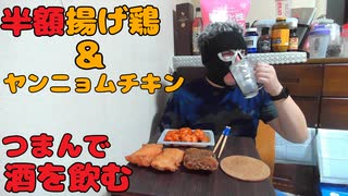 セブンの半額ホットスナックと新商品ヤンニョムチキンで酒を飲む！！【飯動画】