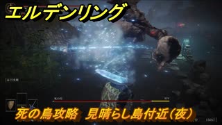 エルデンリング　死の鳥攻略　見晴らし島付近（夜）　ボス攻略　【ELDEN RING】