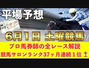 6月1日土曜競馬予想【平場予想】
