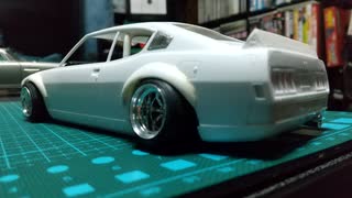 ハセガワ製 1/24 ギャランGTO 2000 GSR  シャコタンカスタム (無修正パテ埋めまで)