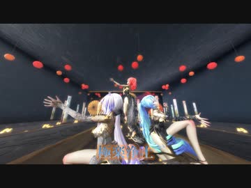 MMD 240601 【極楽浄土】 Tda式 初音ミク 弱音ハク 重音テト ChinaDress【sdPBR470】