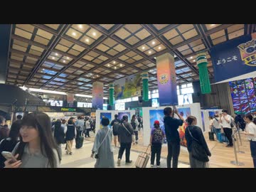 ポケモンGOフェスト2024　仙台駅　ステンドグラス前の様子　2024　0601　11時頃　1