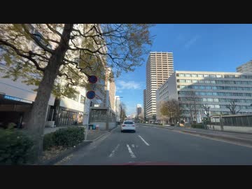 仙台中心部の銀杏並木等を見に行くドライブ4　五橋、仙台駅前、広瀬通　2023　1203　マツダ２車載