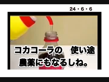 24・6・6　コカコーラ　毒も使い途が有るもんだね。
