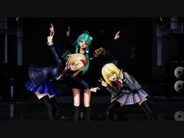 【ＭＭＤ】スノートリック　霧雨魔理沙　東風谷早苗　アリス・マーガトロイド　ＪＫスタイル　【Ray-MMD1.52　ぱんつ注意】