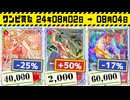 《ワンピ買取相場/108枚》8月2日～8月4日、『ジュラキュール・ミホーク』・『サボ』・『ペローナ』等々！《200円以上騰落》#ワンピースカード