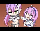 【手描き】トワを「すいちゃん」と呼び間違えてしまったあくたん