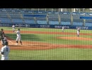 中大 櫻井亨佑（④　習志野）レフトへヒット（2024年4月10日 中央大 対 駒澤大 東都大学野球リーグ）