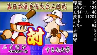 無計画な とすば さんがパワプロ99開幕の冥球島で大暴れするようです。　二回戦　するめ大学 戦