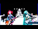 MMD、テト、ミク、ハク、ルカ、計4人、で、闇色アリス