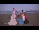 獲得したあさりを取られてしまうHSK姉貴