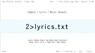 2>lyrics.txt - 冥鳴ひまり、ナースロボ_タイプT